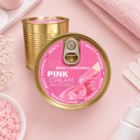 Воск для депиляции в банке теплый, эластичный "PINK CREAM" Beauty Postavka 800 мл