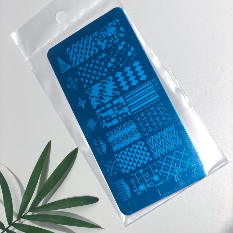 Пластина для стемпинга прямоугольный  12*6см (001)